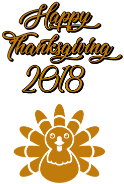 Happy Thanksgiving 2018 Turkey - Clock (400x400), Png Download