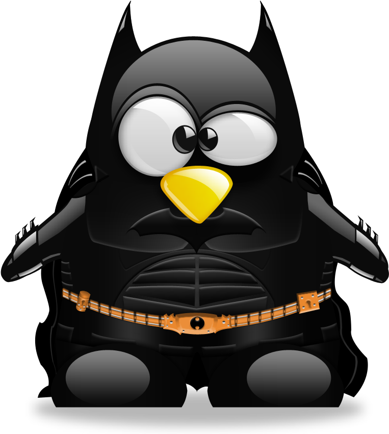 Uttaresh Batman The Dark Knight - Linux Penguin Batman (900x900), Png Download