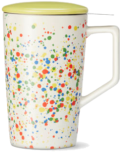 Tea Cup Png Photos - White Splatter Infuser Mug By Teavana (450x450), Png Download