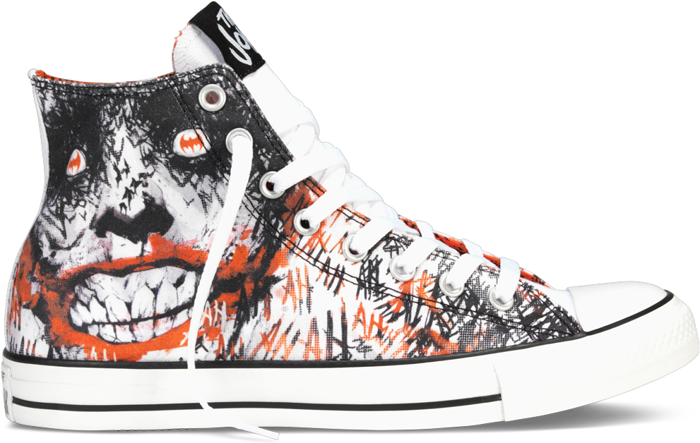 Joker Dc Comics Converse - Chuck Taylors Star Design (1000x1000), Png Download