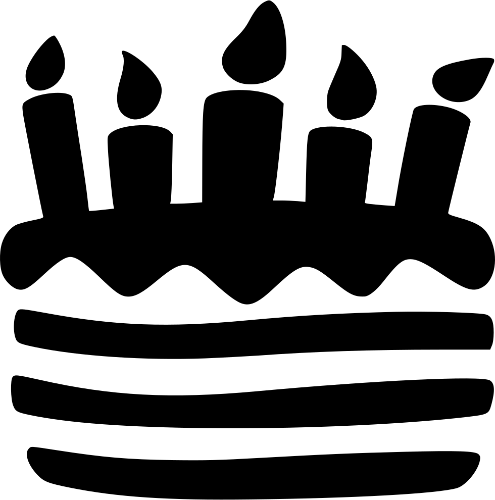 Cake Birthday Pie Wedding Sweet Baking Food Candles - Birthday Candle Svg (980x990), Png Download