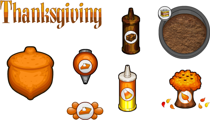 Thanksgiving Toppings Donuteria By Amelia411-d7nsamz - Papa's Donuteria Thanksgiving (779x470), Png Download