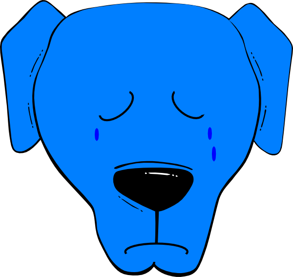 Blue Sad Svg Clip Arts 600 X 567 Px (600x567), Png Download