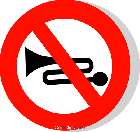 Eu Traffic Sign - Horn Prohibited Traffic Sign (480x454), Png Download