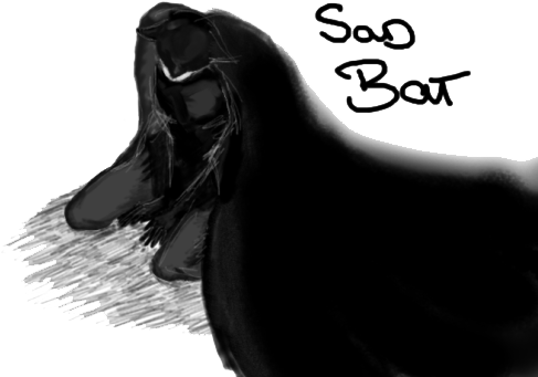 Sad Crying Batman Png - Batman (500x364), Png Download
