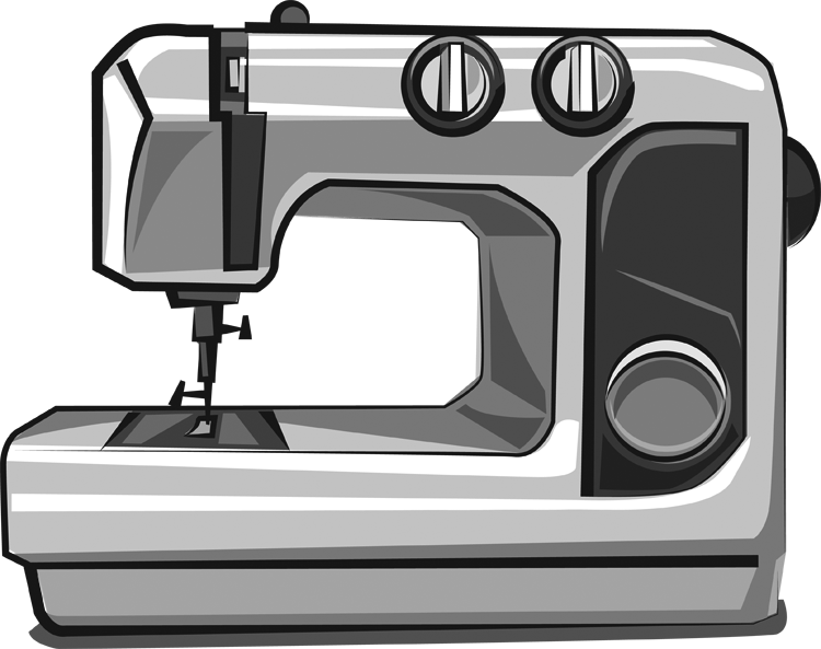 Sewing Machine Background Png - Sewing Machine Clip Art Png (750x593), Png Download