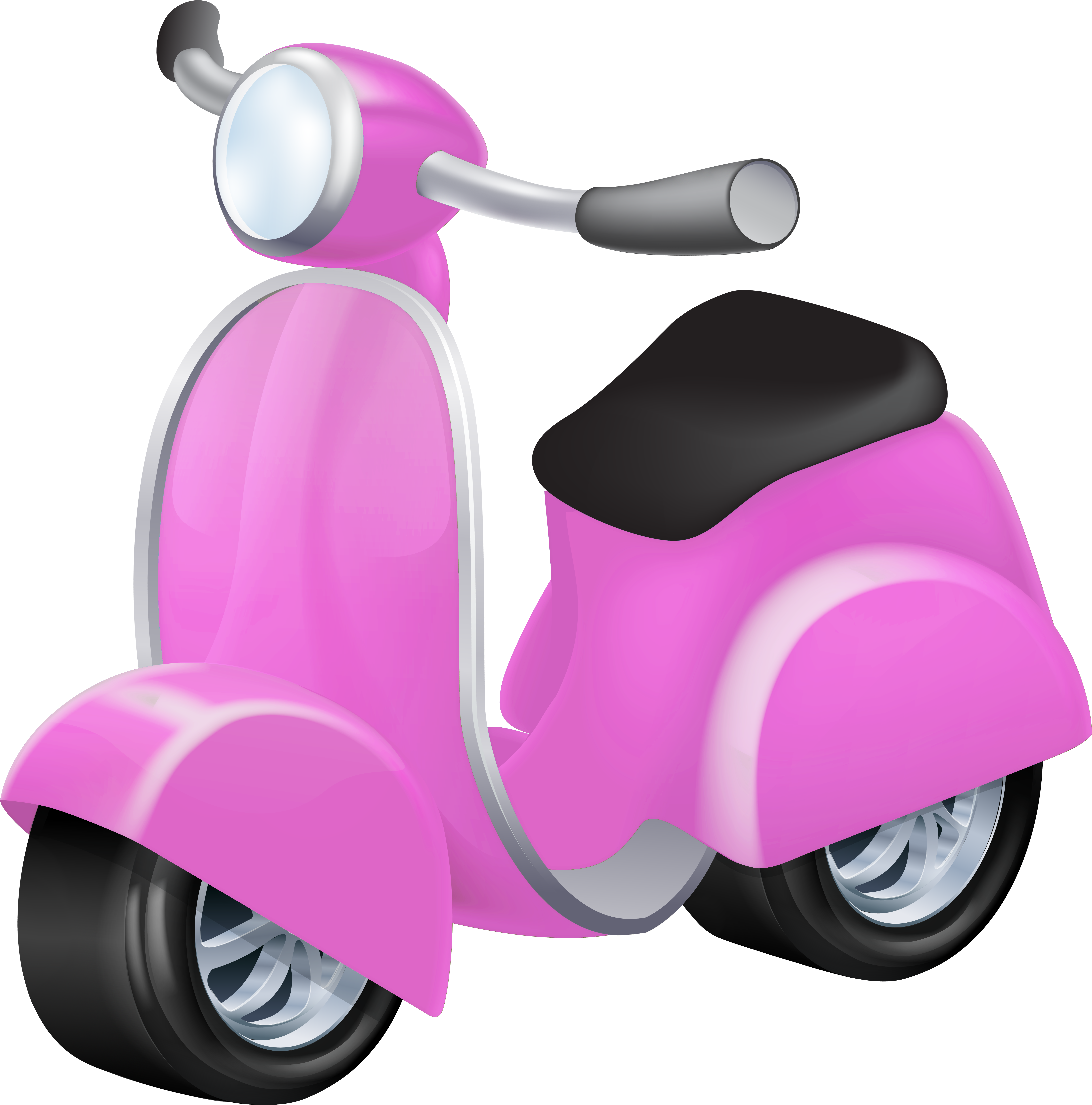 Pink Vespa Png Clip Art (7905x8000), Png Download