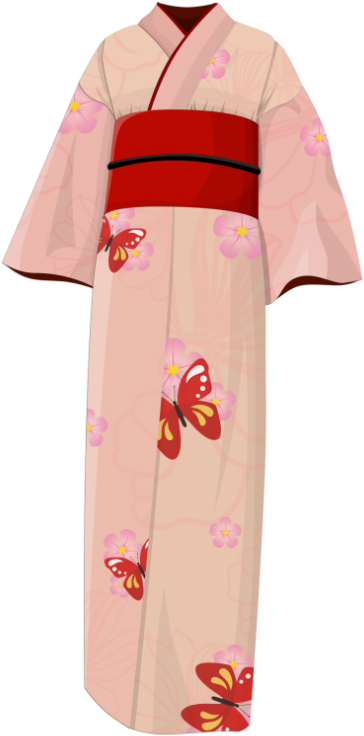 Kimono Pluspng - Com - Japanese Clothes Png (400x790), Png Download