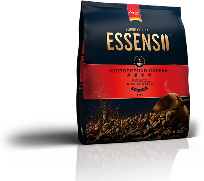 The Name For Microground Coffee - Super Essenso Microground Coffee 3in1 (720x660), Png Download
