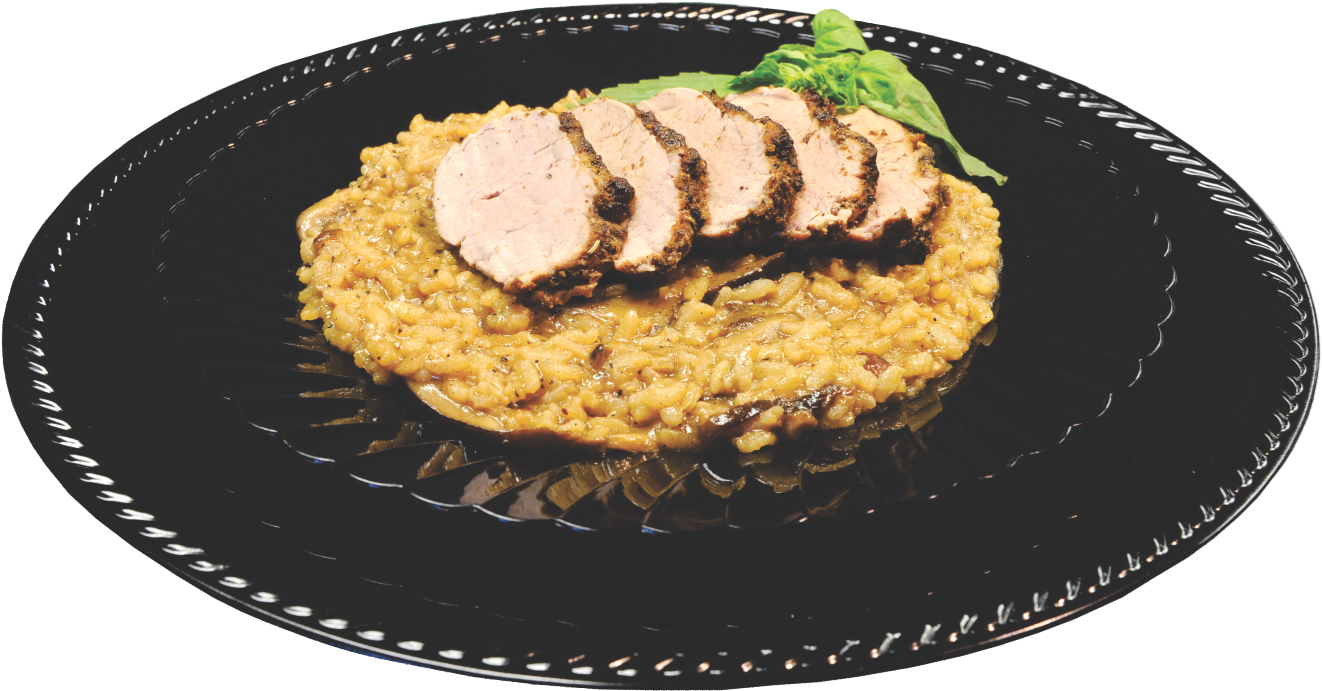 Picture Of Mushroom Risotto & Pork Tenderloin - Beef Tenderloin (1398x890), Png Download