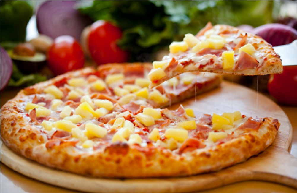 Hawaiian Pizza Slice (1000x1000), Png Download