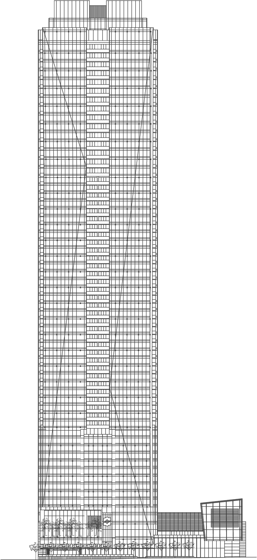 Shangri-la Toronto - Architecture (1400x1860), Png Download