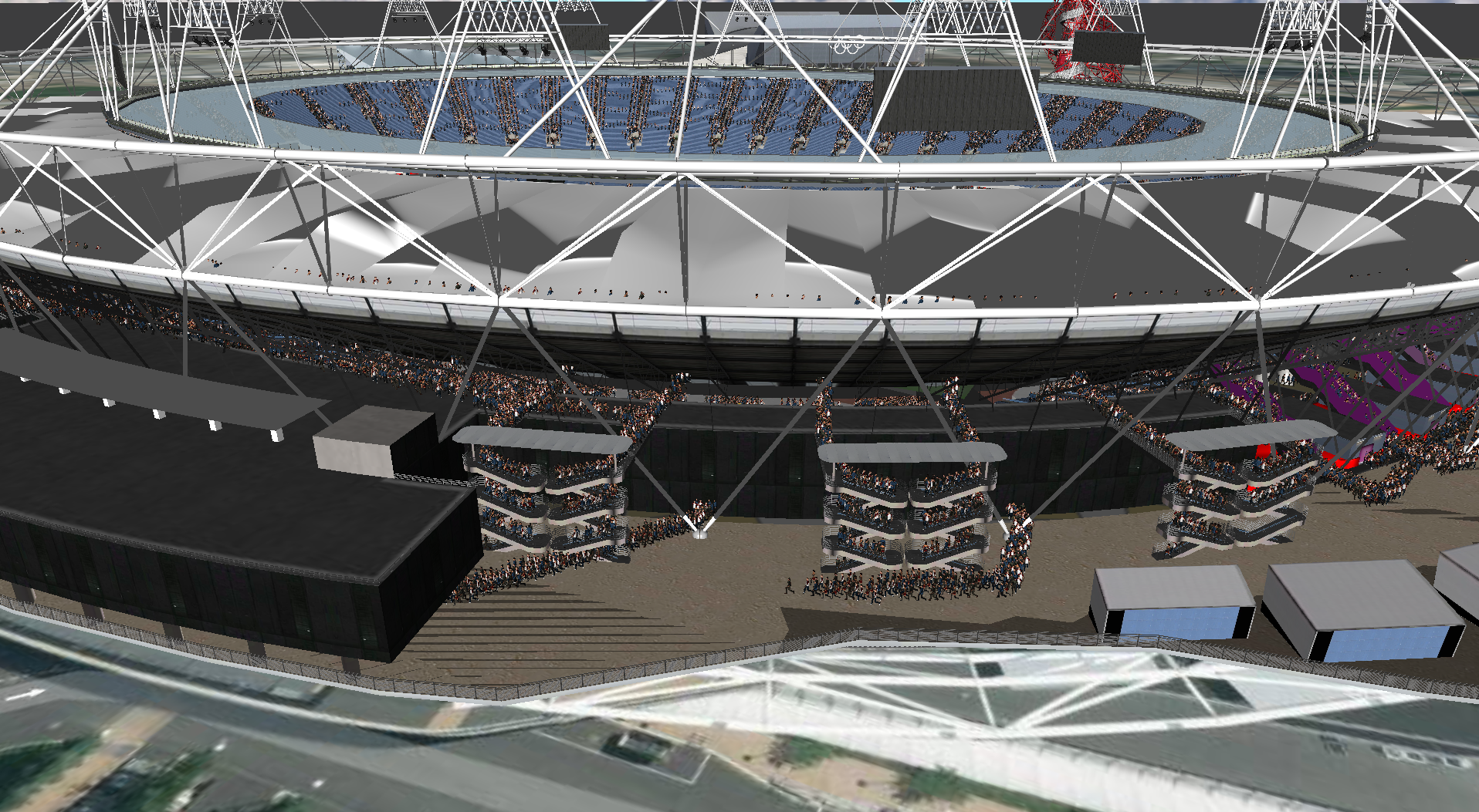 Stade Ext Loin - Soccer-specific Stadium (1916x1053), Png Download