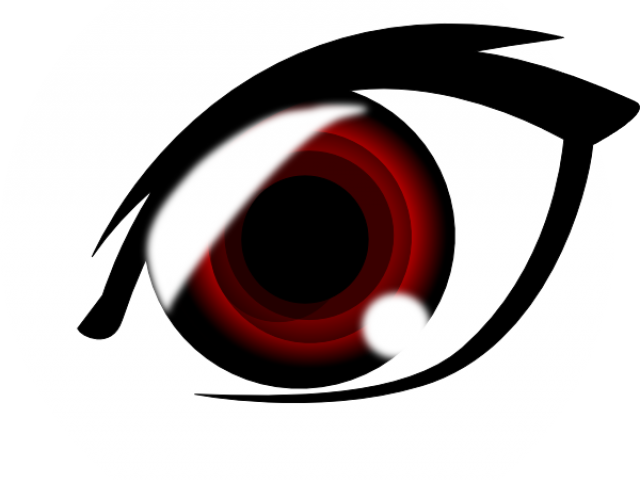 Red Eyes Clipart Anime Girl - Angry Red Eye Png (640x480), Png Download