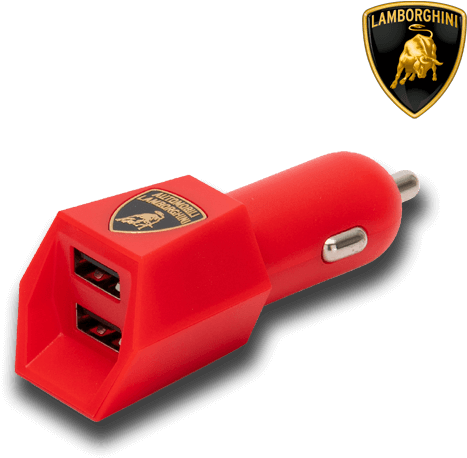 Diablo Series Dual Port Car Charger Red2 - Lamborghini (529x600), Png Download