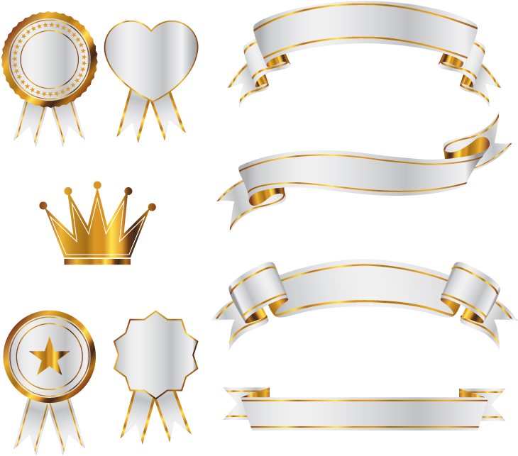 Clipart Transparent Stock Euclidean Icon Gold Transprent - Desenho De Fita Topo De Bolo (800x800), Png Download