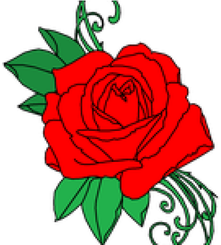 Rose Tattoo Clipart Picsart Png - Tattoo Rose Clipart Png (640x480), Png Download