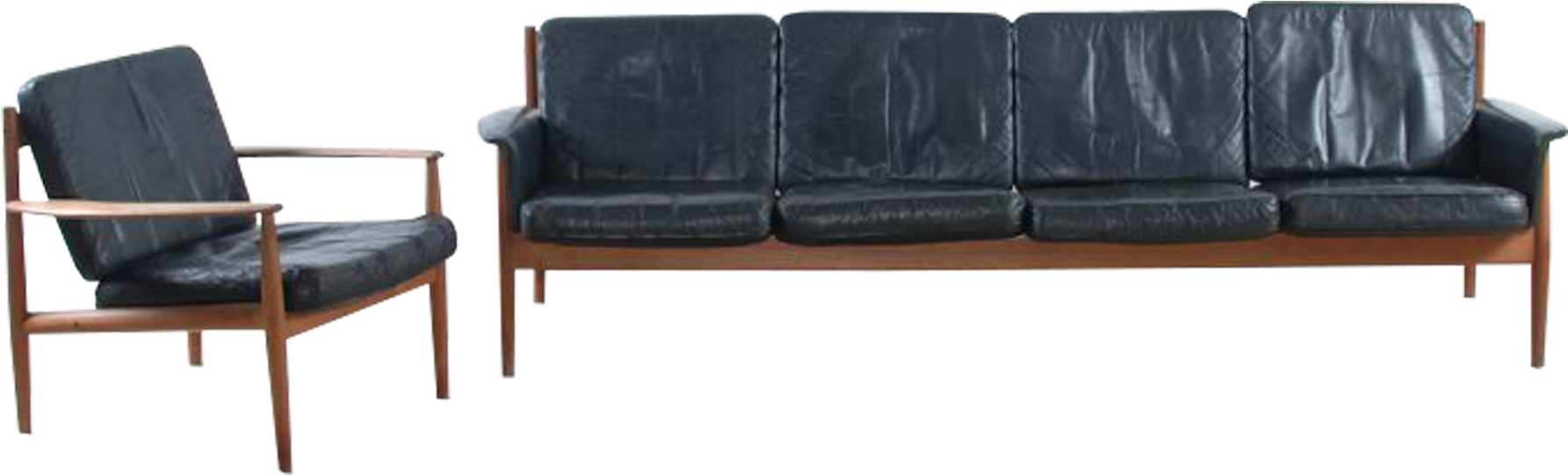 Grete Jalk Sofa Set For France En Son - Studio Couch (2000x2000), Png Download