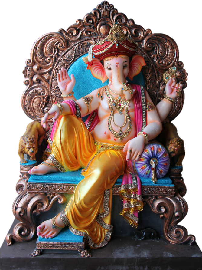 Download Cb Background Stock 2018 Download Free - Ganesh Sitting On Chair  PNG Image with No Background 
