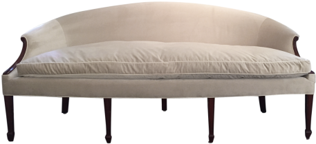 Curved Back Sofa Viyet Designer Furniture Seating Traditional - Studio Couch (736x460), Png Download