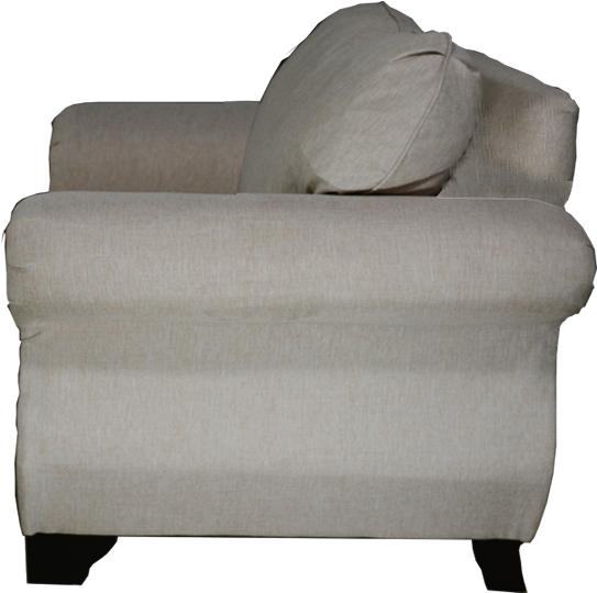 Elegant 3 Piece Sofa Set With Wooden Trim Detail - Studio Couch (600x600), Png Download