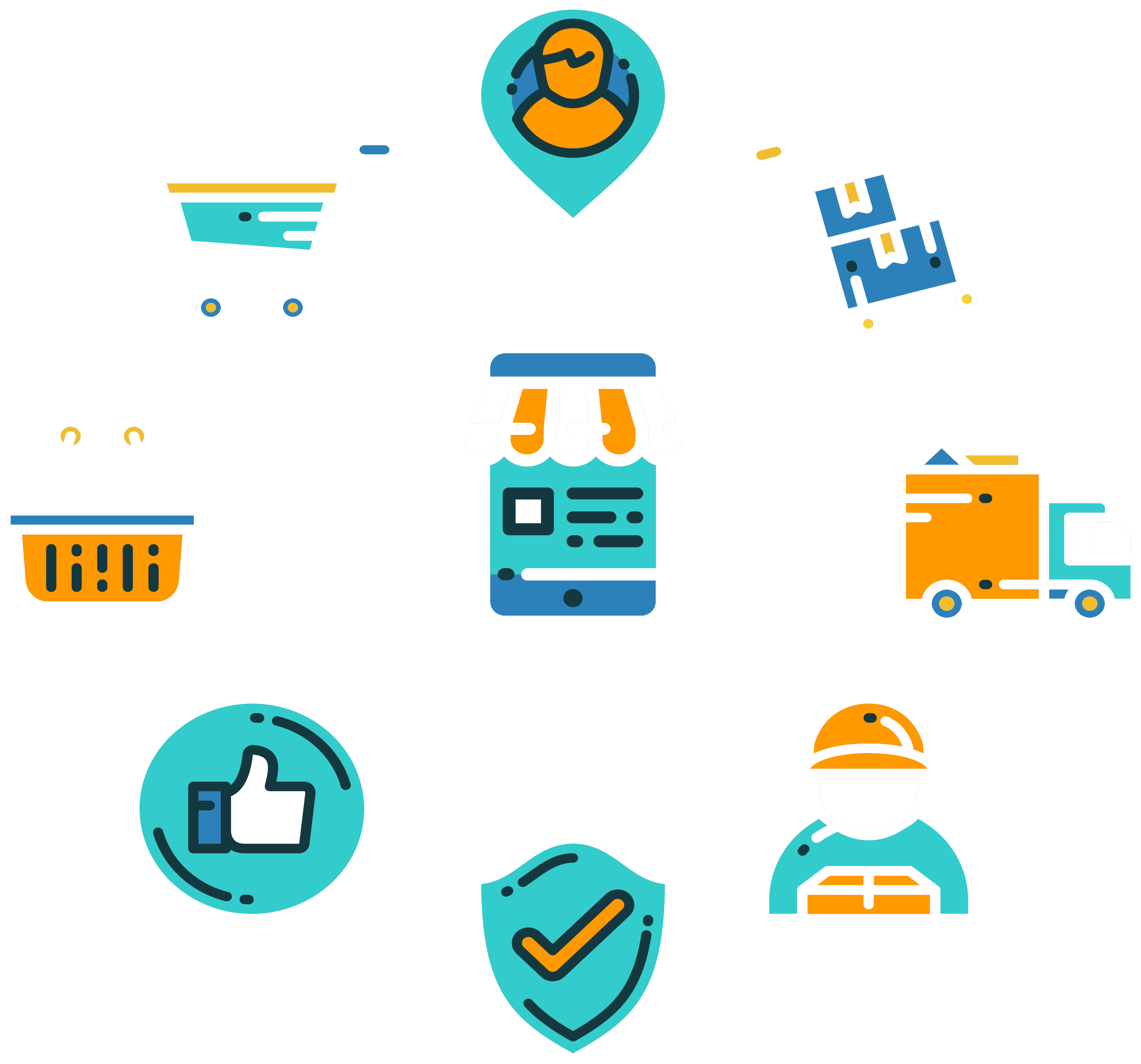 Ecommerce Website Development (3298x3075), Png Download