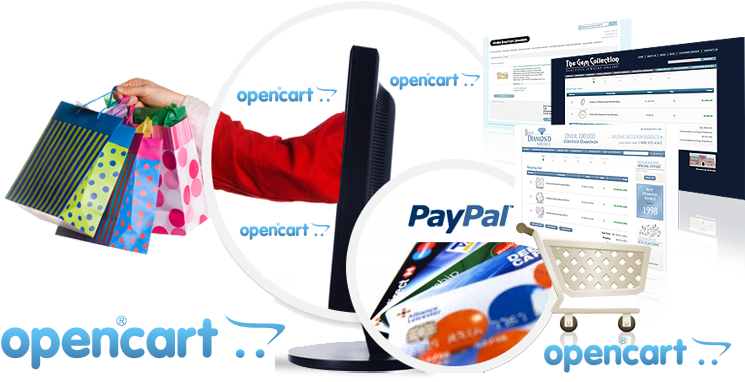 Opencart E-commerce Development Service - Background Online Shop (780x547), Png Download