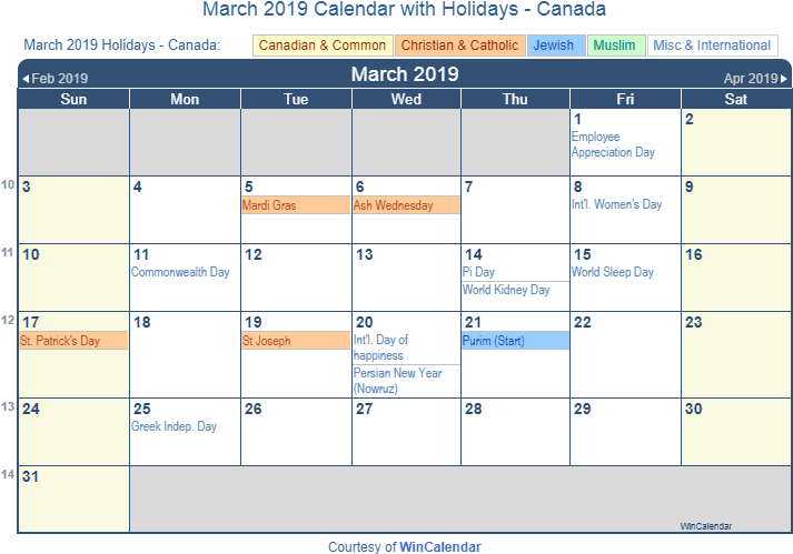 January 2019 Calendar Holidays (720x511), Png Download