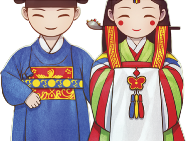 Download Korean Wedding Cliparts - Korean Traditional Wedding Cartoon PNG  Image with No Background 