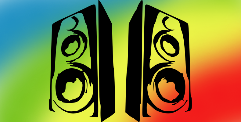 Can We Listen To Music Whilst Doing Other Things - Speaker Black And White Png (790x400), Png Download
