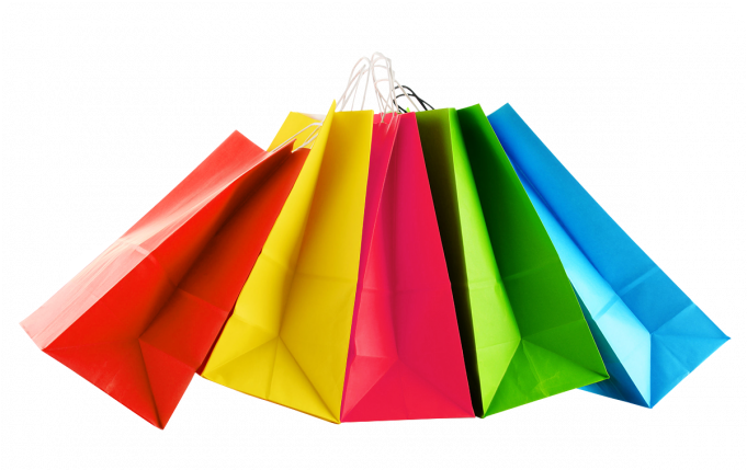 Paper Colour Shopping Bags - Shopping Bags Transparent Background (680x480), Png Download