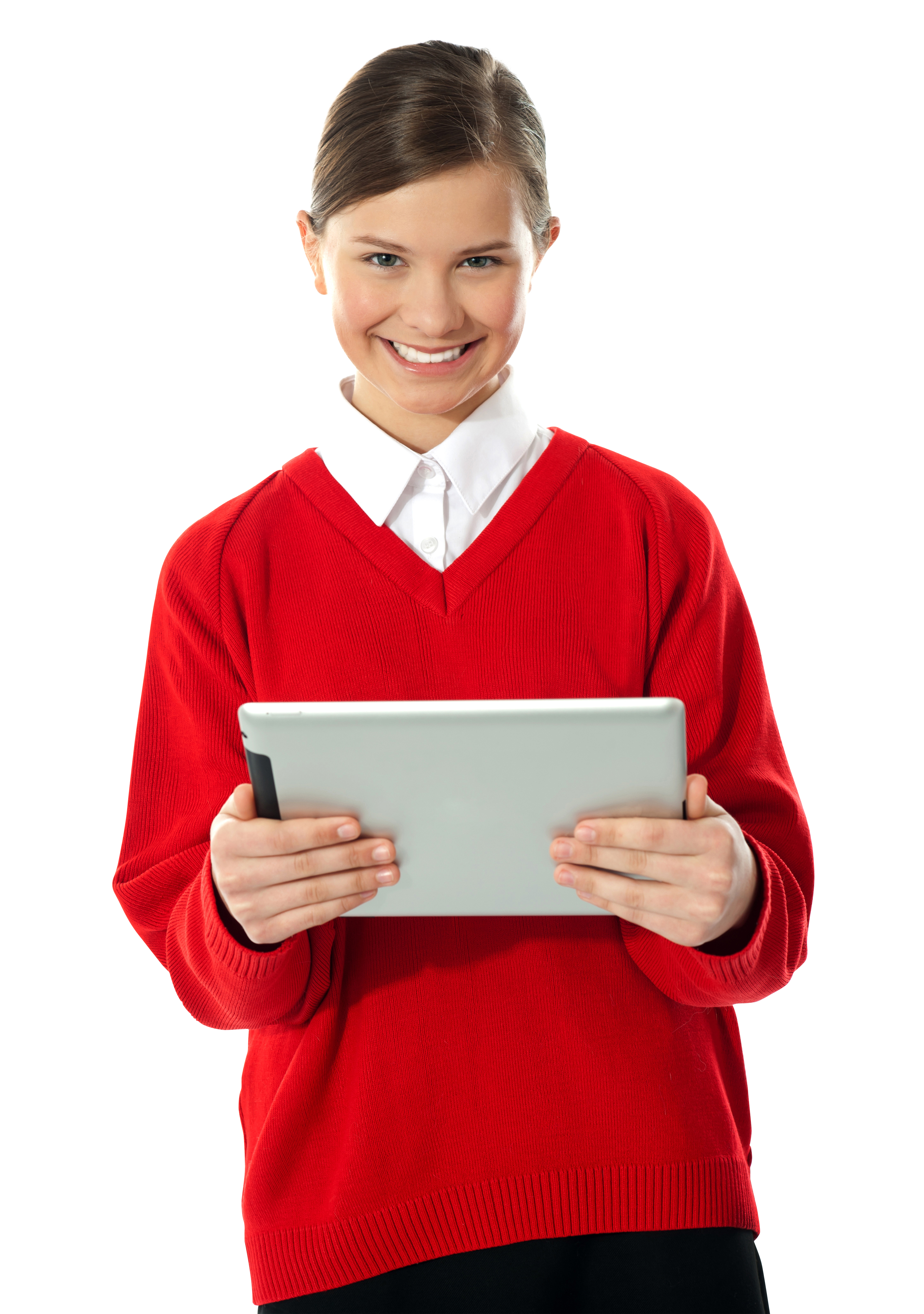Young Girl Student Free Commercial Use Png Image - Student Kids Tablet (3011x4281), Png Download