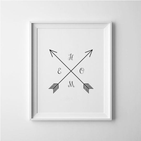 Home Arrow Print / Arrow Home Decor / Black Arrows - Motif (703x537), Png Download