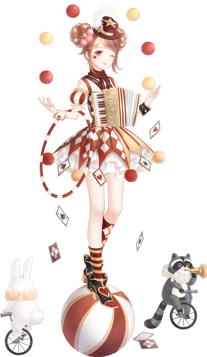 2,008 Joker Mask - Love Nikki Circus Night (718x1219), Png Download