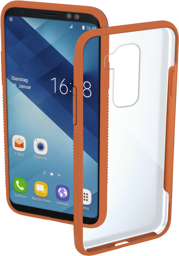 "frame" Cover For Samsung Galaxy A6 , Transparent/orange - Samsung Galaxy A6 Mobile Covers (1100x1100), Png Download