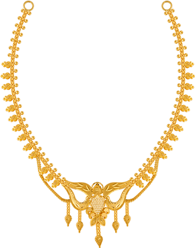 22k Yellow Gold Necklace - Pc Chandra Jewellers Design Gold Necklaces (1000x1000), Png Download