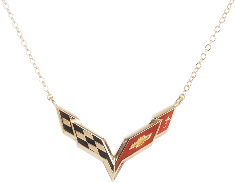 C7 Corvette 14k Gold Necklace - Necklace (800x603), Png Download