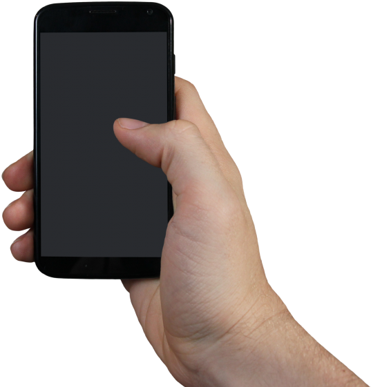 Smart Phone And Hand - Iphone (866x650), Png Download