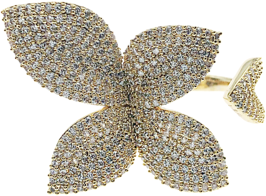 Pave Flower Ring - Tree (800x800), Png Download