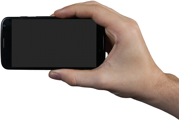 Smart Phone And Hand - Smartphone (866x650), Png Download