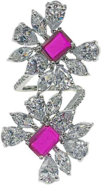 Flower Wrap Ring - Diamond (800x800), Png Download