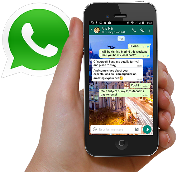 Hand Mobile Whatsapp Photo - Whatsapp Icon (600x600), Png Download
