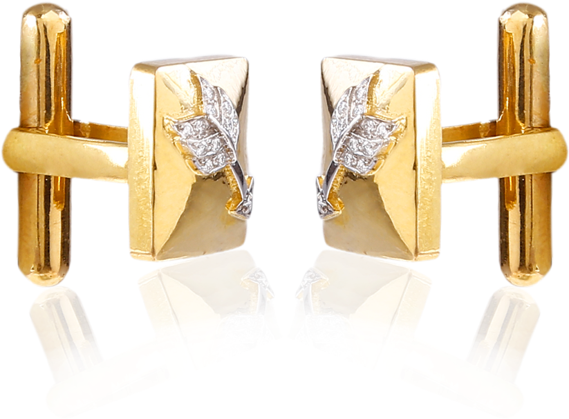 Classic Diamond Arrow Cufflink - Diamond (1000x1000), Png Download