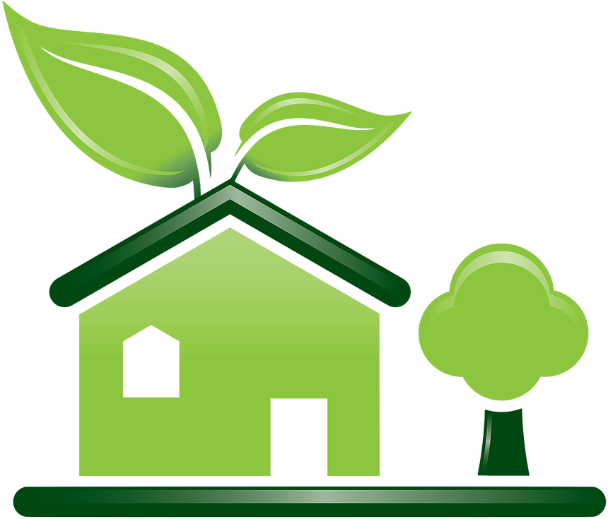 Green Home Building For Eco Friendly Living - Eco Friendly Home Logo (924x740), Png Download
