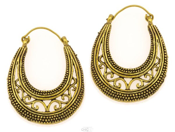 Earrings Elongated Sickle Points Sheets Brass Brass - Earrings (600x452), Png Download
