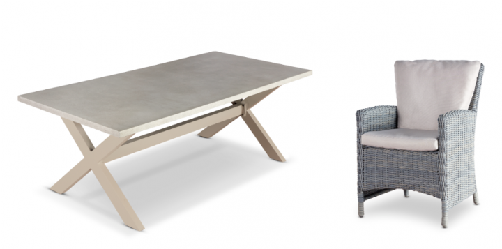 Savannah Crete 9 Piece Mixed Dining Set Savcre9pk - Coffee Table (719x466), Png Download