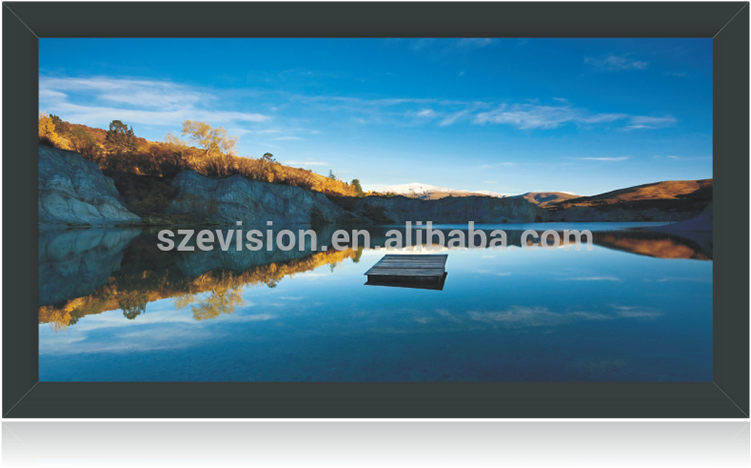 100" Pvc Fabric 3d Silver Fixed Frame Projector Screen - Lake Wallpapers Hd (750x750), Png Download