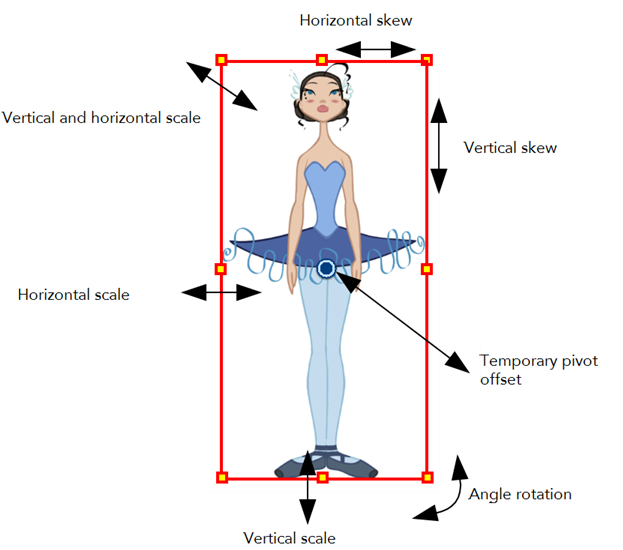 Using The Individual Rotate, Translate, Scale And Skew - Cartoon (635x563), Png Download