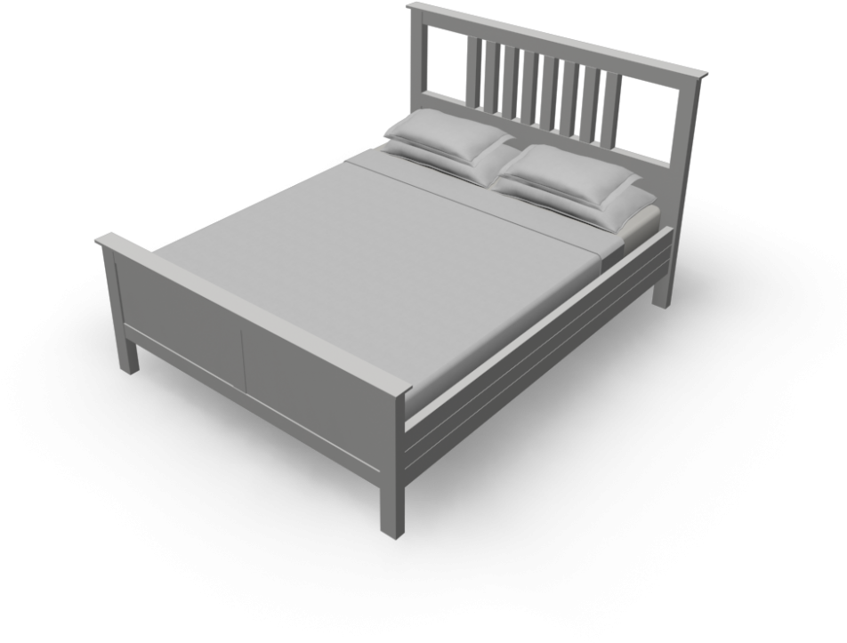 Hemnes Bed Frame - Bed (1000x1000), Png Download