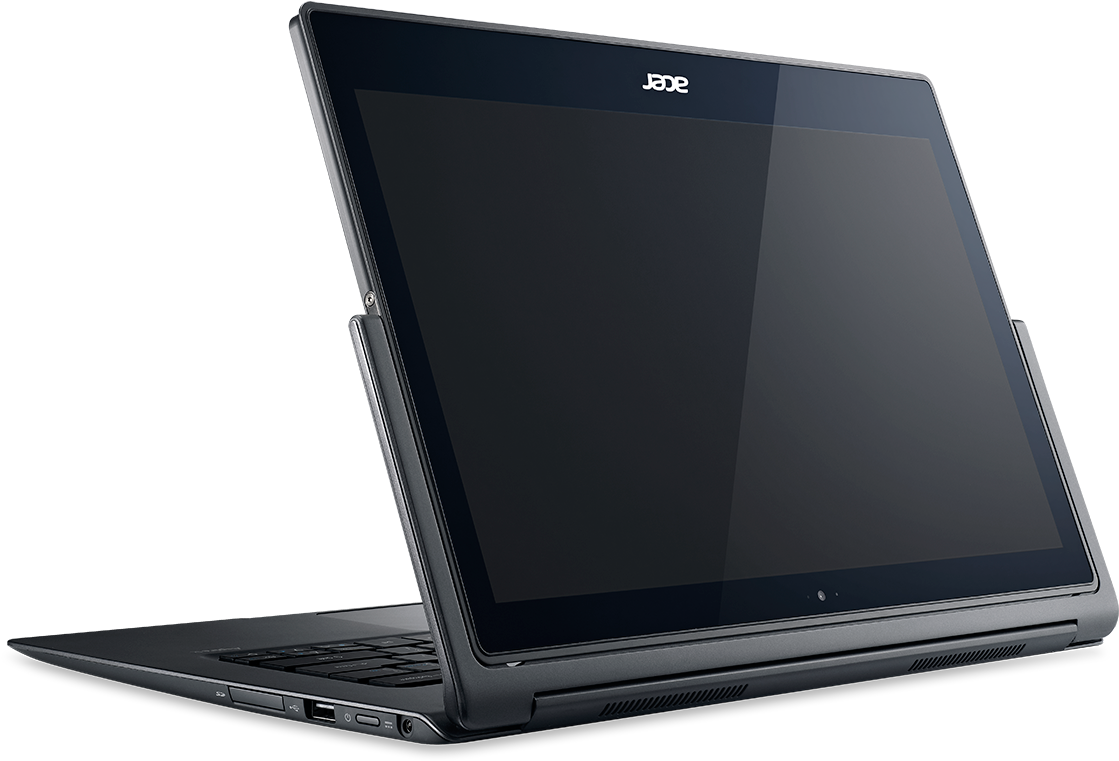 You Can Flip The Aspire R 13's Display Around For Non-distracted - Netbook (1197x848), Png Download